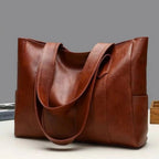 Leather Shoulder Bag Fashion Versatile Everyday Tote