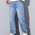Men's Loose Fit Jeans Straight Leg | Casual Wear
