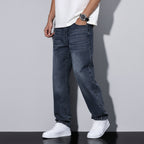 Men's Straight Leg Washed Jeans | Casual Wear